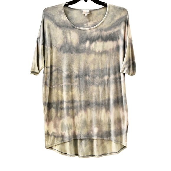 Women's Lularoe Custom Bleach Dye Over-size T-shirt Light Blue Size M - Picture 1 of 5